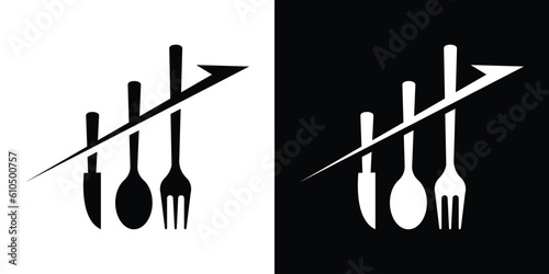 logo design food invest icon vector illustration