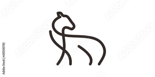 logo design sheep minimalist icon vector illustration