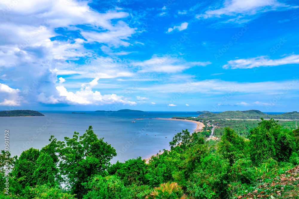 Khao Matsee viewpoint is located at Tambon Pak Nam, Amphoe Mueang Chumphon. Chumphon Province, Thailand Travel Amazing Thailand Scenery of Chumphon Province. June 4, 2023, Chumphon Province, Thailand