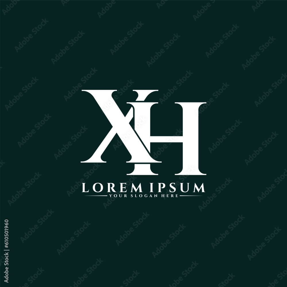 Letter XH luxury logo design vector Letter XH luxury logo design vector