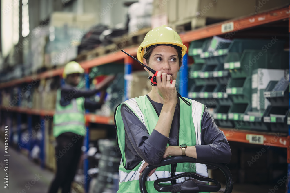 Warehouse supervisor uses two way radio for seamless communication and connectivity with staff across various departments.Perform daily inventory monitoring and updates, order new parts as needed