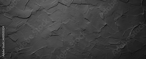 Black or dark gray plaster stone wall texture background