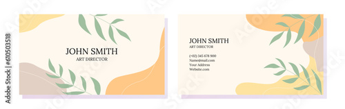 abstract bohemian style name card business card