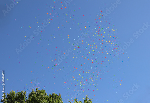 Tons of Balloons in the Blue Sky