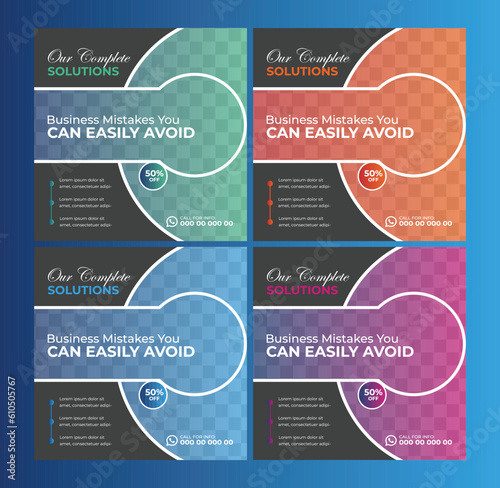 Digital Marketing Social Media Post design template Bundle