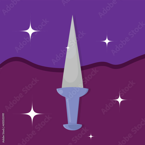 vector illustration of Weapons for fighting.