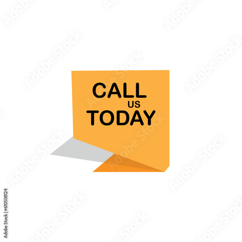call us today sign on white background