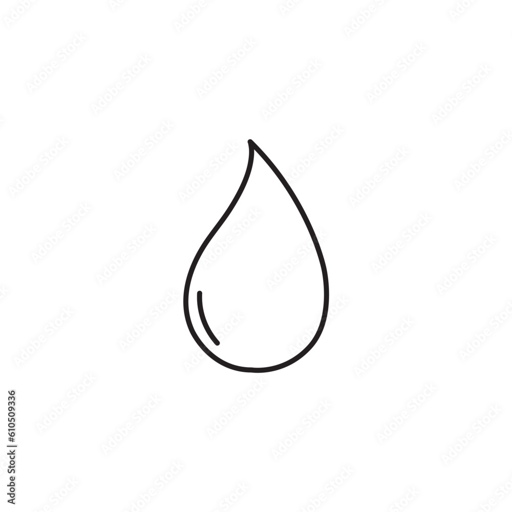 Drop line icon, water drop logo vector Drop line icon, water drop logo vector