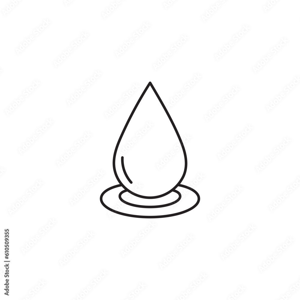 Drop line icon, water drop logo vector Drop line icon, water drop logo vector