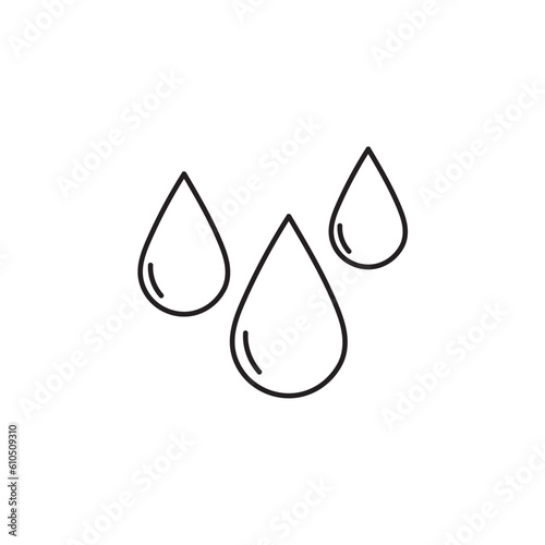 Drop line icon, water drop logo vector