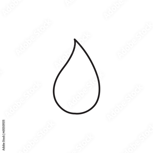 Drop line icon, water drop logo vector