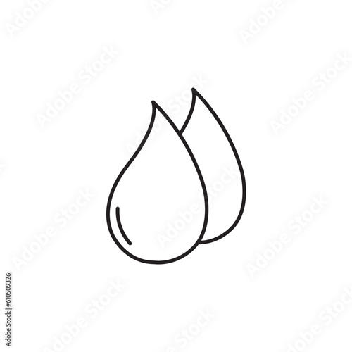 Drop line icon, water drop logo vector