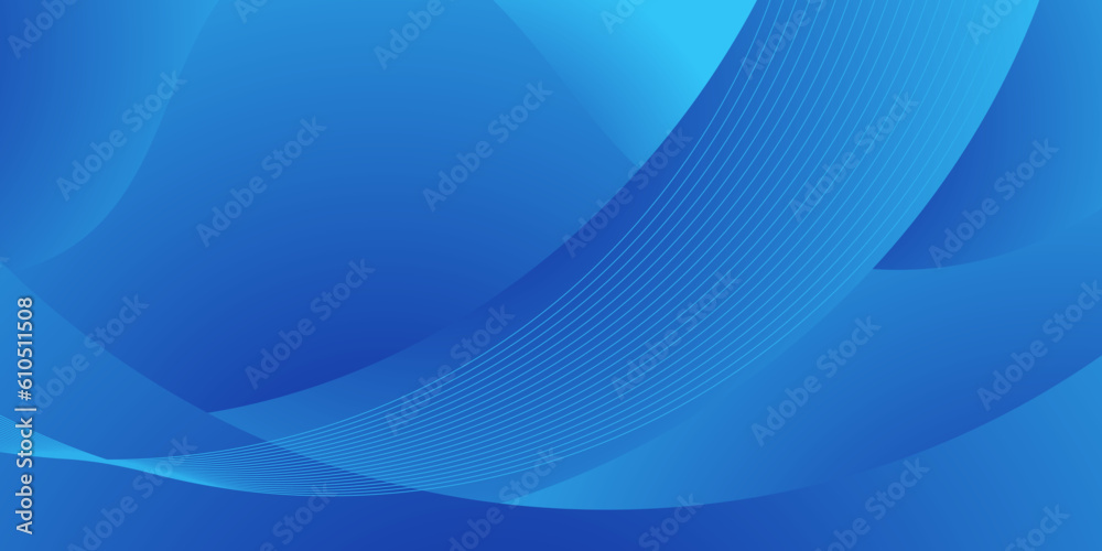 abstract blue wave gradient background for business presentation