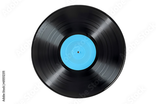 vinyl record isolated on white photo