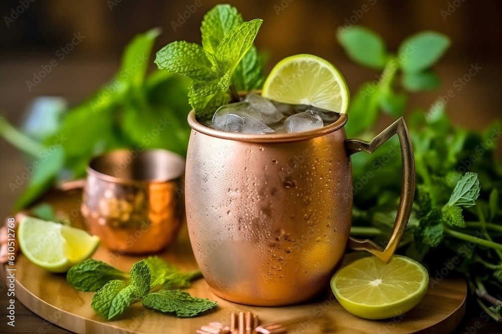 cocktail with mint