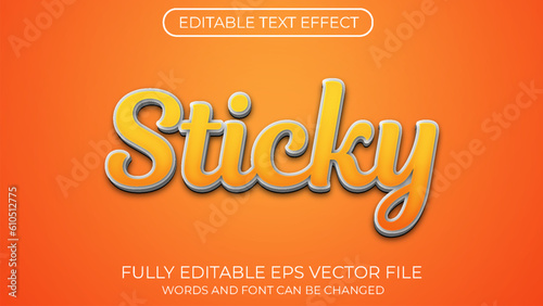 Sticky text effect