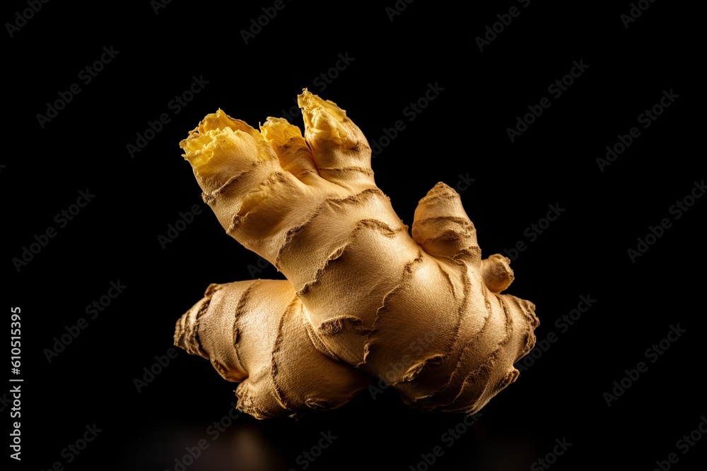 Ginger On Black Background Ginger On Black Background