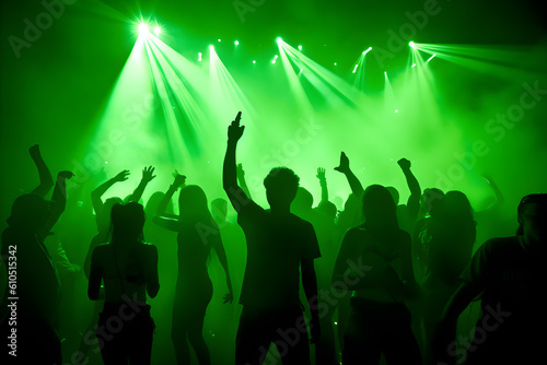 crowd of people dancing at nightclub