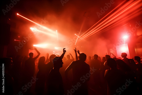 crowd of people dancing at nightclub