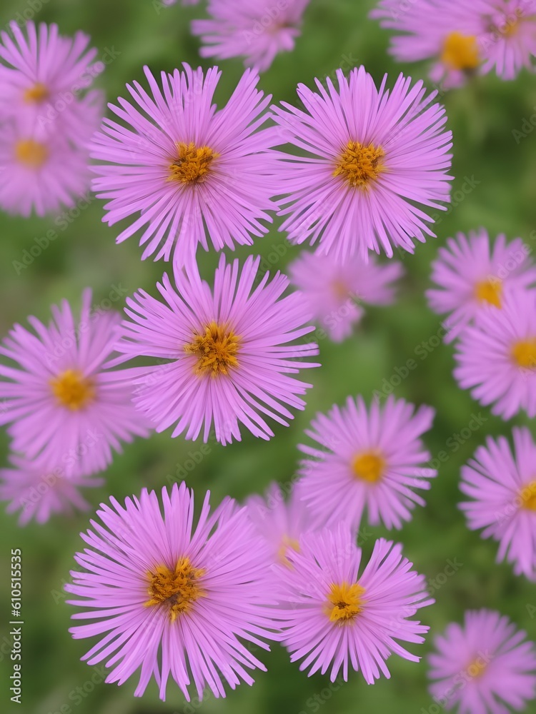 Pink aster flowers Pink aster flowers