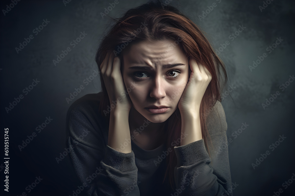 portrait of a depressed woman portrait of a depressed woman