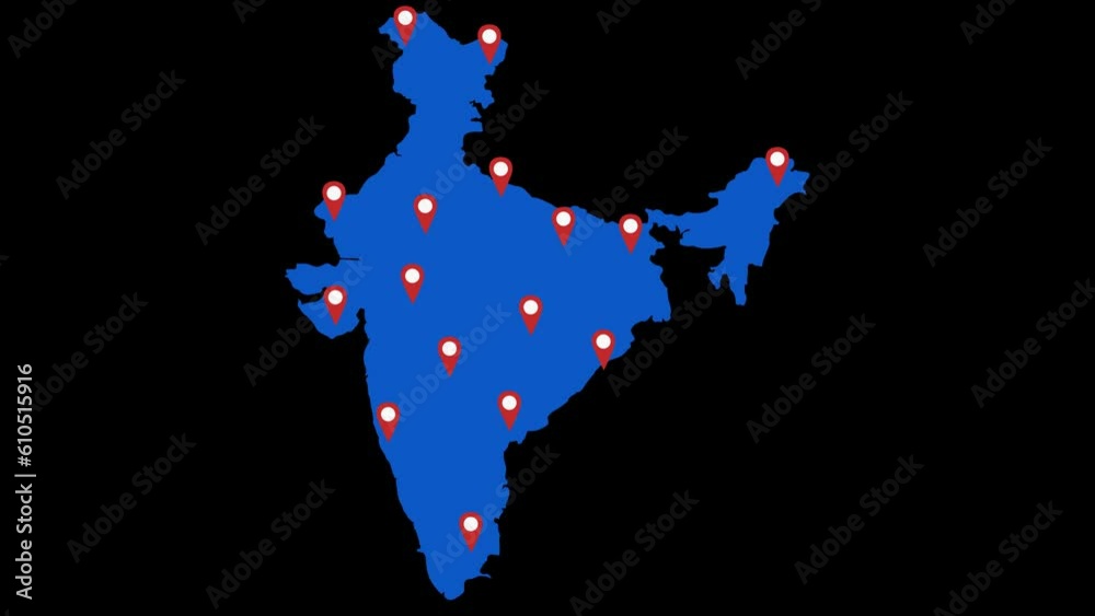 India map animation
