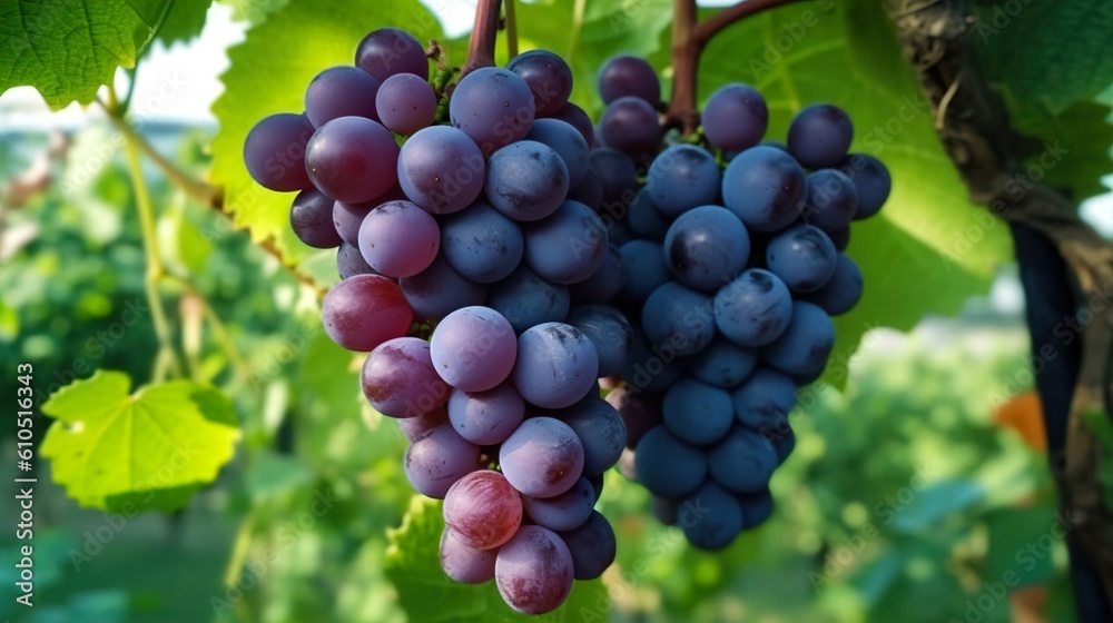 bunch of grapes created with Generative AI