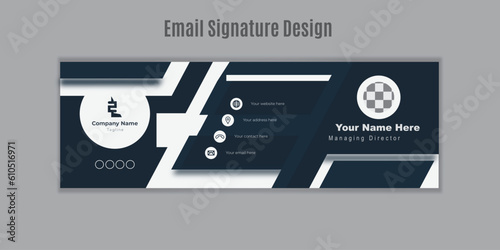 Email signature design template, Social media email signature design, modern email signature, digital email signature.
