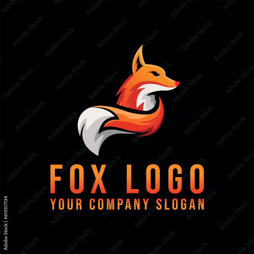 Obraz premium fox logo. company fox logo. fox logo for business.