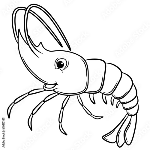 illustration of cartoon shrimp