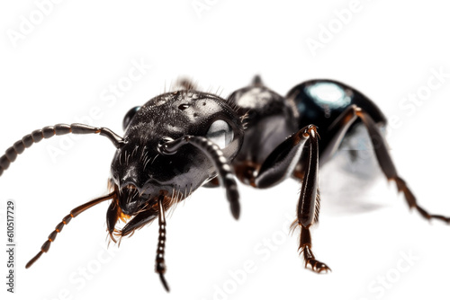 Black Ants Isolated Illustration on Transparent Background, Generative Ai © Happymoon
