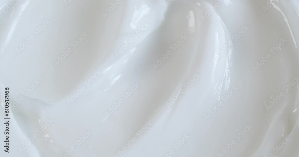 Macro white smooth eye, skin cream texture, closeup beauty facial cosmetics mask