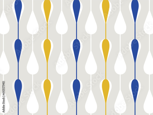 Drop Abstract Seamless Pattern Artwork. Modern Vector Background