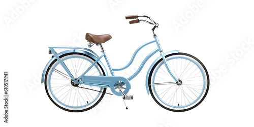 bicycle isolated on white background Created with Generative AI technology. 
