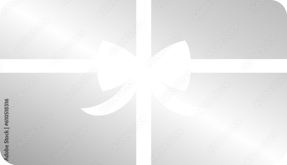 Silver Gift Card Icon Silver Gift Card Icon