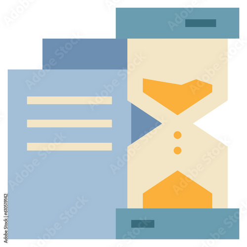 Free Download time sand paper document paper management icon flat style - GFXLoad
