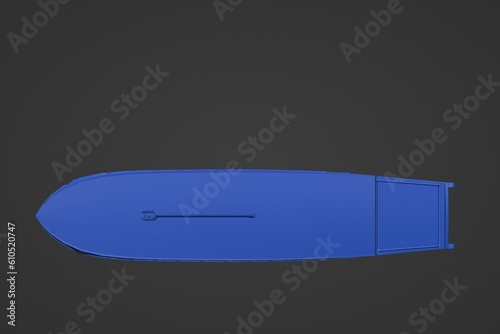 3d illustration. Model of an old dutch barge