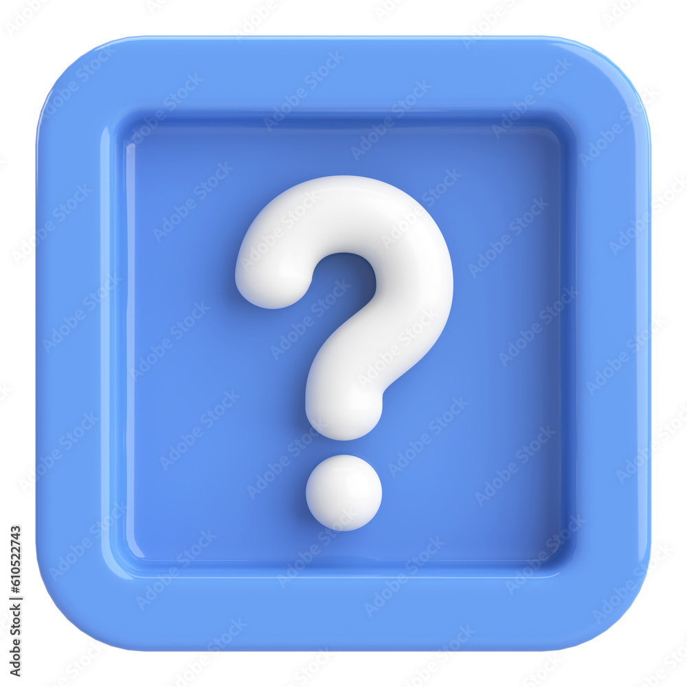 Question mark sign. 3D illustration. Question mark sign. 3D illustration.