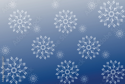 Winter Snowflake background, Christmas snowfall, backdrop winter snowflake illustration.