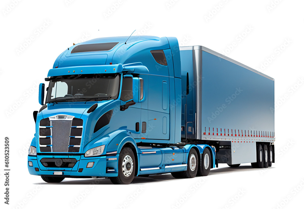 Trucks and Freight Blue On transparent background (png), easy for decorating projects.