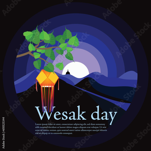 Vesak day wish, Celebration Background Vector Art