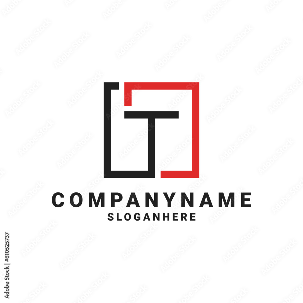 Letter t square logo design idea Letter t square logo design idea