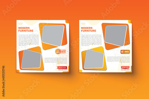 modern furniture sale banner for social media post template 