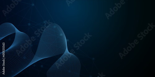 Abstract colorful flowing wave curved lines, Social network communication, technology curve line background. Design used for technology, science, banner, template, wallpaper, business and many more.