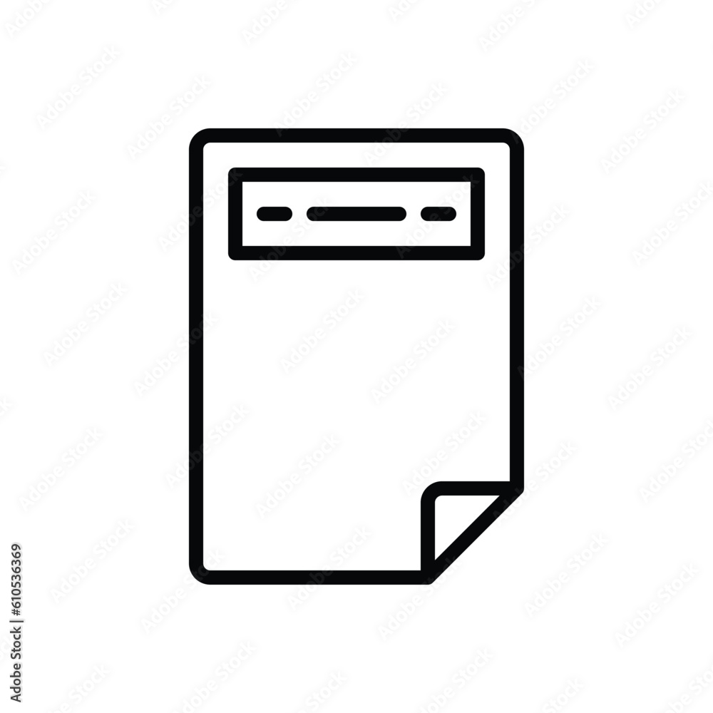 Black line icon for headers Black line icon for headers