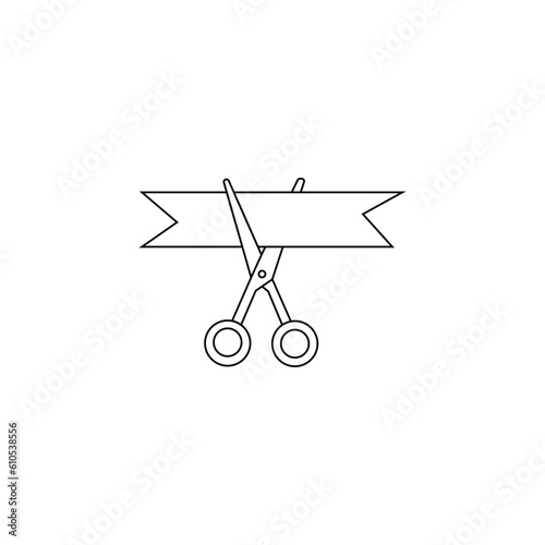 Vector sign of the grand opening symbol is isolated on a white background. grand opening icon color editable.