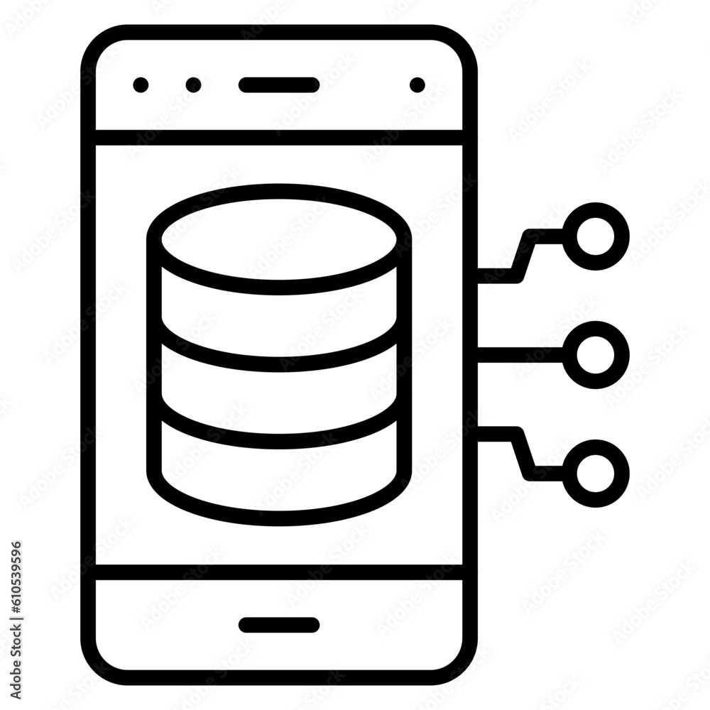 Smartphone Database Icon Smartphone Database Icon