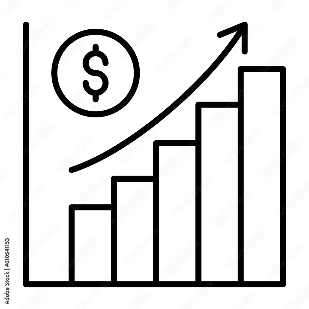 Economy Growth Icon Economy Growth Icon