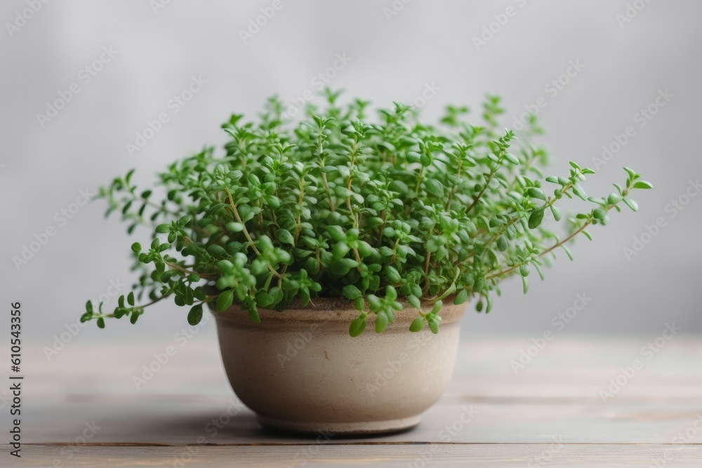 Fototapeta premium Aromatic green potted food. Generate Ai