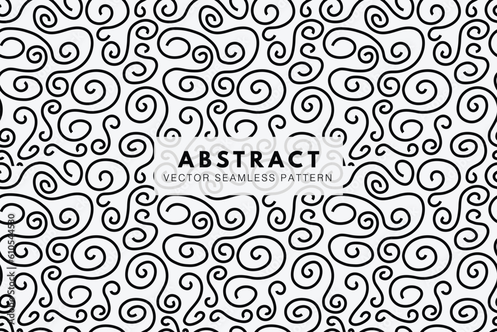 Swirly curly lines abstract seamless repeat vector pattern Swirly curly lines abstract seamless repeat vector pattern